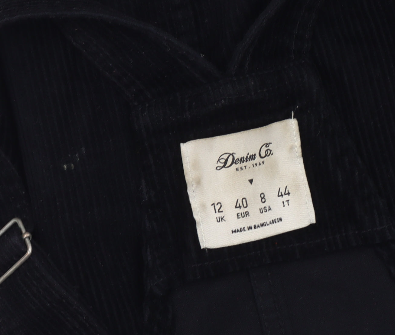 Denim Co. Women's Black Pinafore Dress Size 12