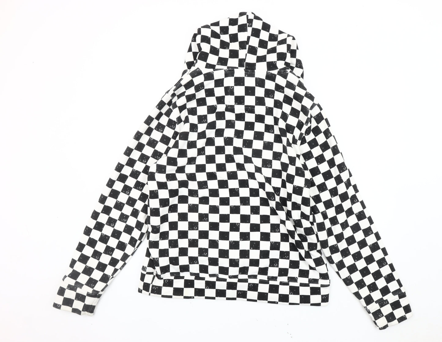 Hollister Men's Black Check Pullover Hoodie, L, Classic Style