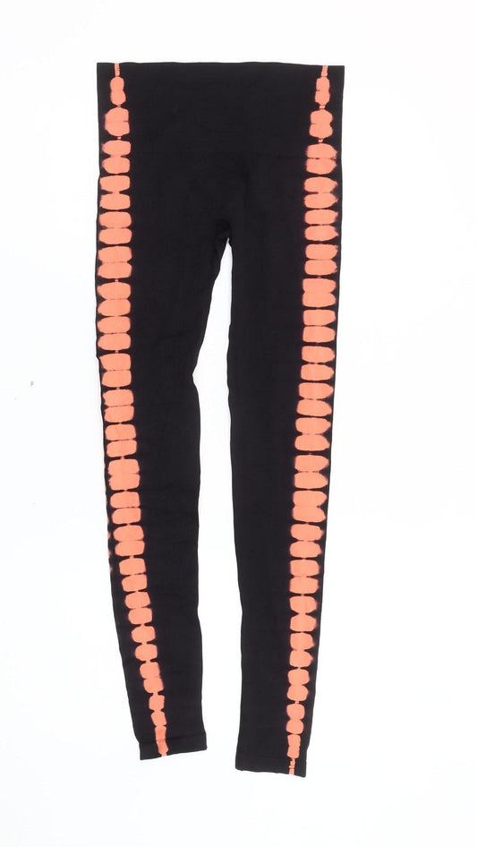Work Out Women's Black Tie Dye Leggings XS