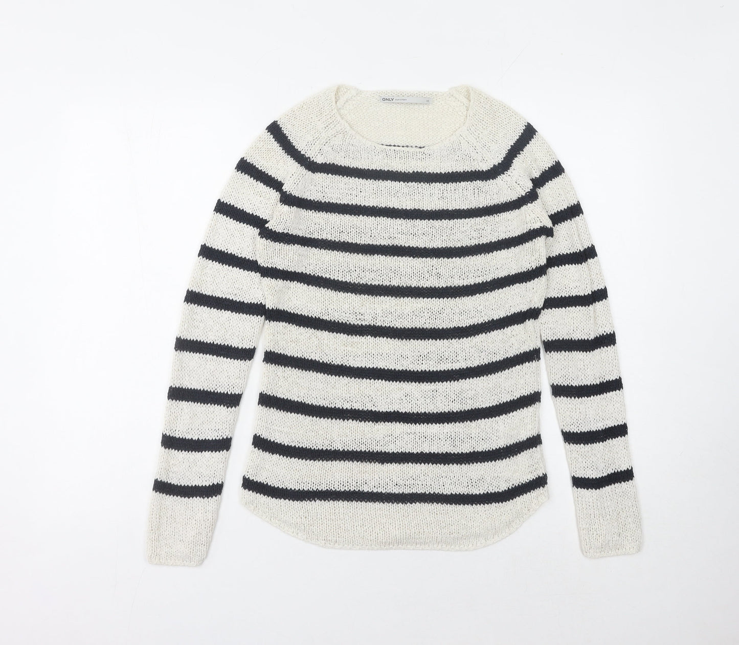 ONLY Women's Multicoloured Striped Pullover Jumper XS