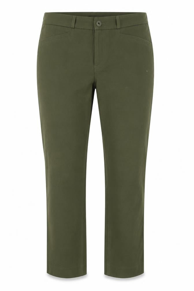 Front view of Banana Republic Women's Green Straight Trousers, size 10