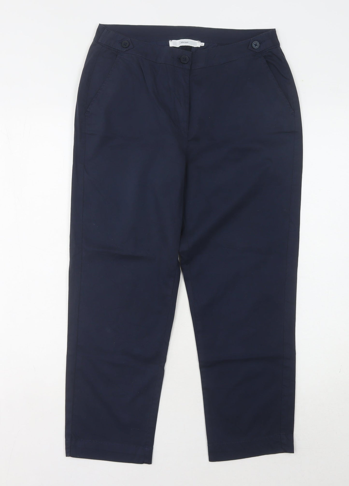 John Lewis Women's Blue Chino Trousers Size 10