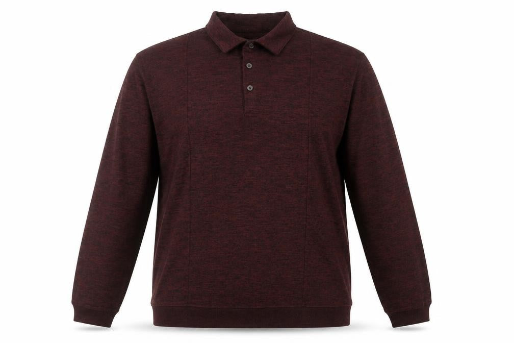 Van Heusen Men's Red 2XL Long Sleeve Polo