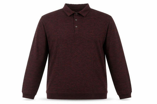 Van Heusen Men's Red 2XL Long Sleeve Polo