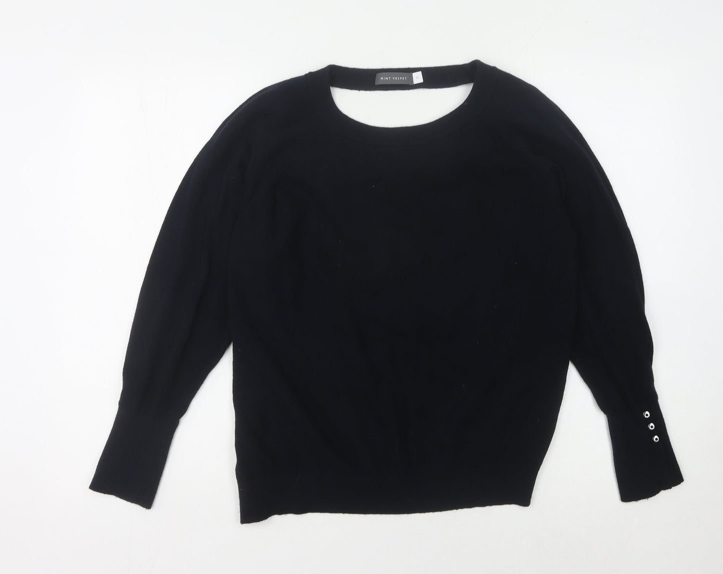 Mint Velvet Women's Black M Animal Print Pullover