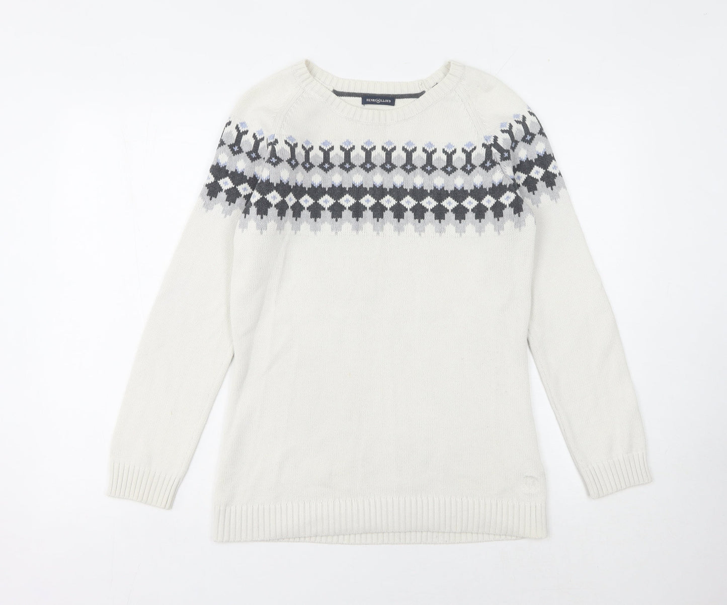 Henri Lloyd Women's Grey M Fair Isle Pullover Jumper