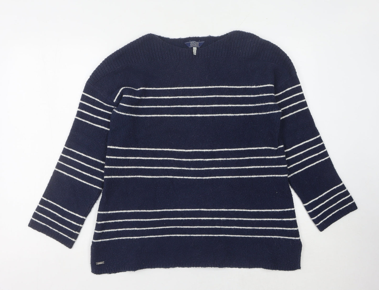 Joules Women’s Blue Striped Pullover Jumper Size 12