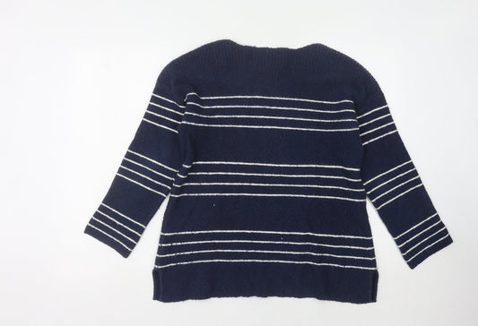 Joules Women’s Blue Striped Pullover Jumper Size 12