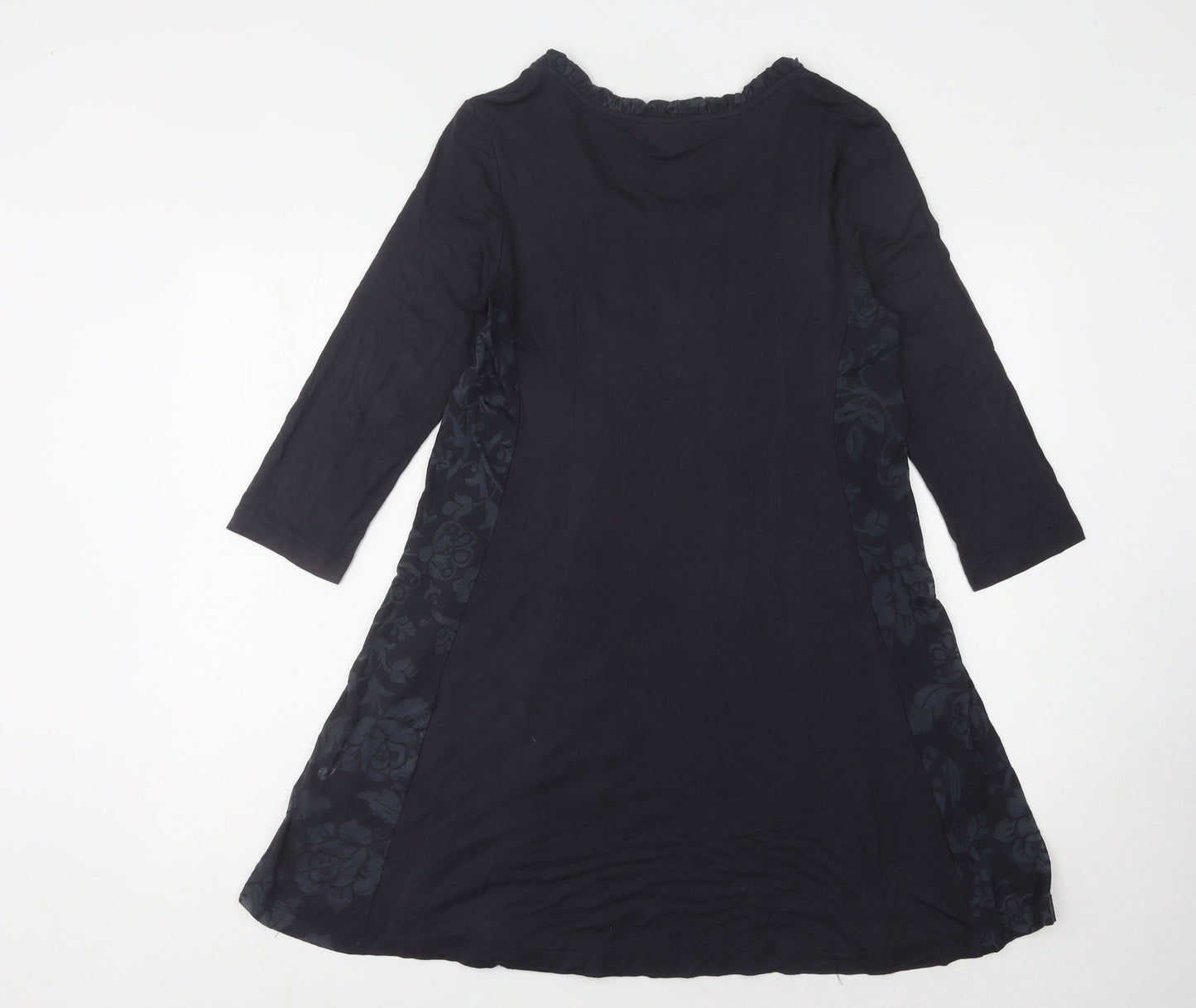 Capri Women's Black Floral Shift Dress Size 12