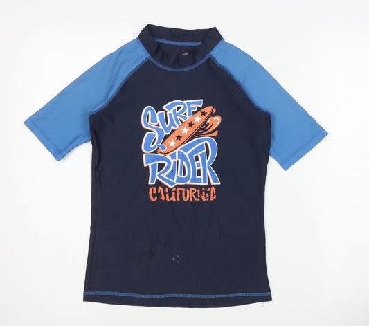 Pocopiano Boys Blue Surf Rash Guard XS