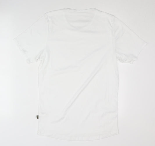 TCM Men's White Crew Neck T-Shirt, L, Breathable