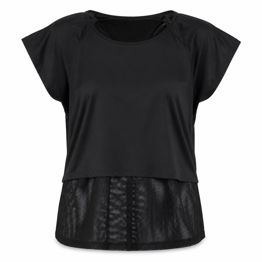 Ergee Women's Black Relaxed Pullover T-Shirt - Size 2XL