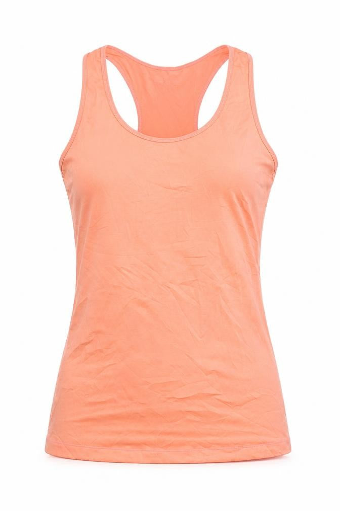 Women's Orange Racerback Tank Top, Sleeveless Activewear