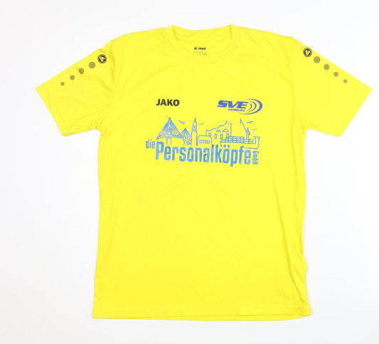 JAKO Boys Yellow Football Jersey T-Shirt, Size 14 Years