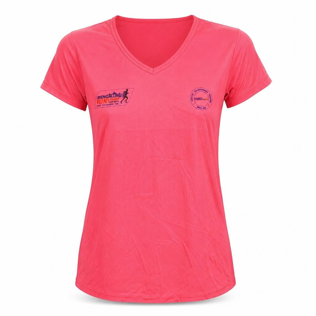 T10 Sports Women's Pink Running T-Shirt, Medium
