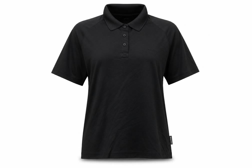ANZON7 Unisex Black Polo Shirt, Regular Fit, Lightweight
