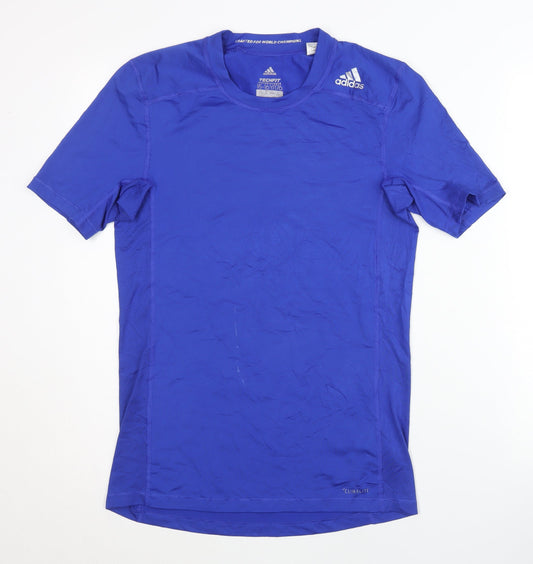 Adidas Boys Blue TechFit Gym T-Shirt 16 Years Athletic Fit