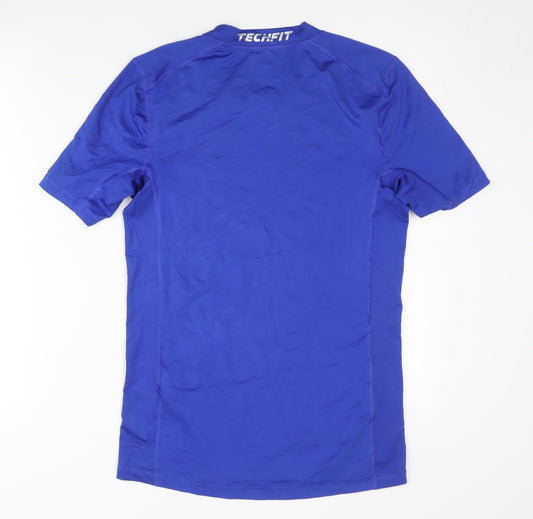 Adidas Boys Blue TechFit Gym T-Shirt 16 Years Athletic Fit