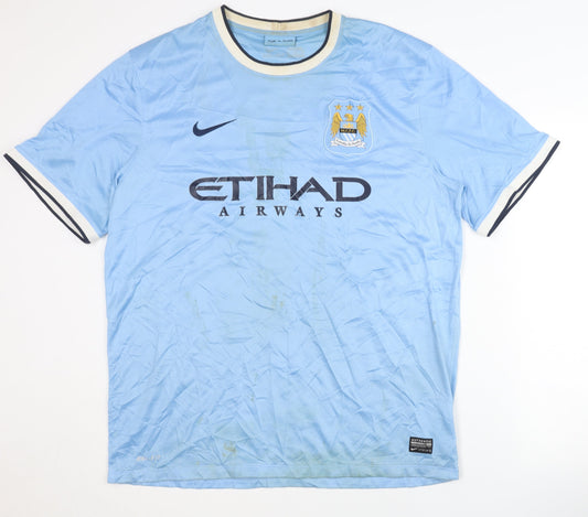 Nike Men's XL Blue Manchester City Home Shirt