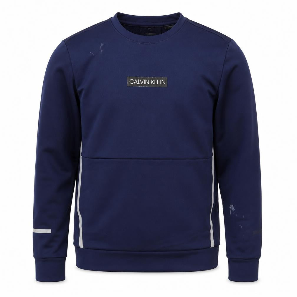 Mens UK S Regular Calvin Klein Blue Pullover Sweatshirt