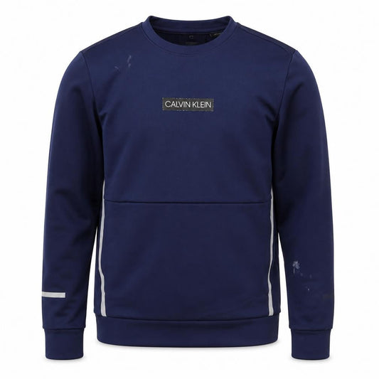 Mens UK S Regular Calvin Klein Blue Pullover Sweatshirt