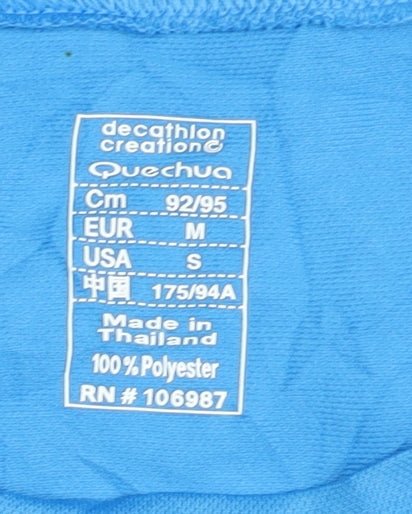 Quechua Men's Blue T-Shirt, M, Activewear, Hiking