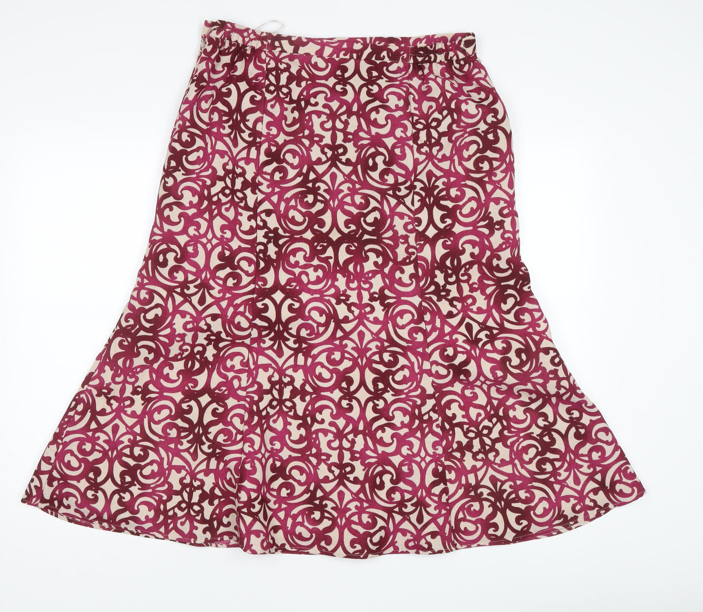 Eastex Women's Multicoloured Midi Flare Skirt, Size 14