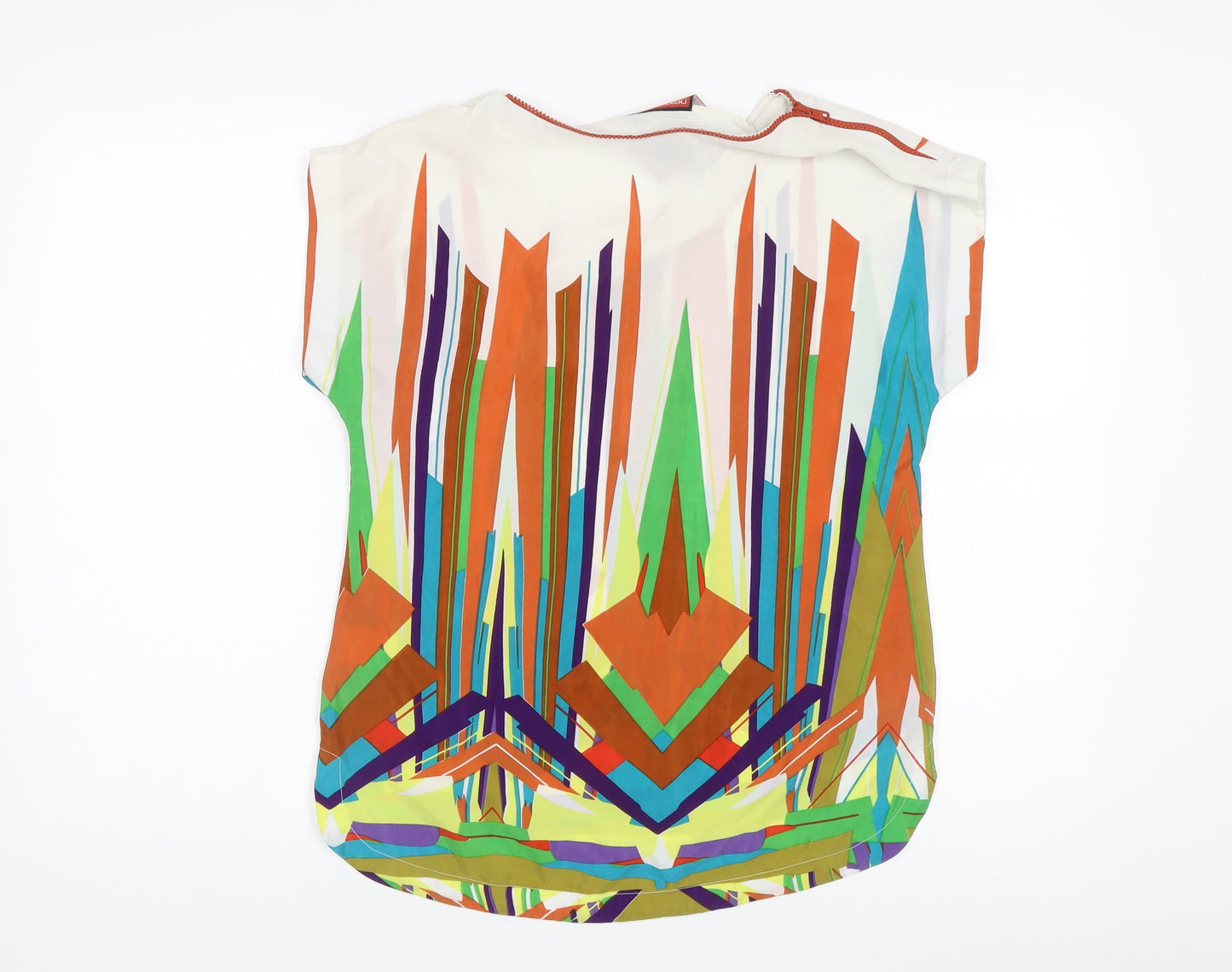Next Women's Geometric Multicoloured Blouse V-Neck