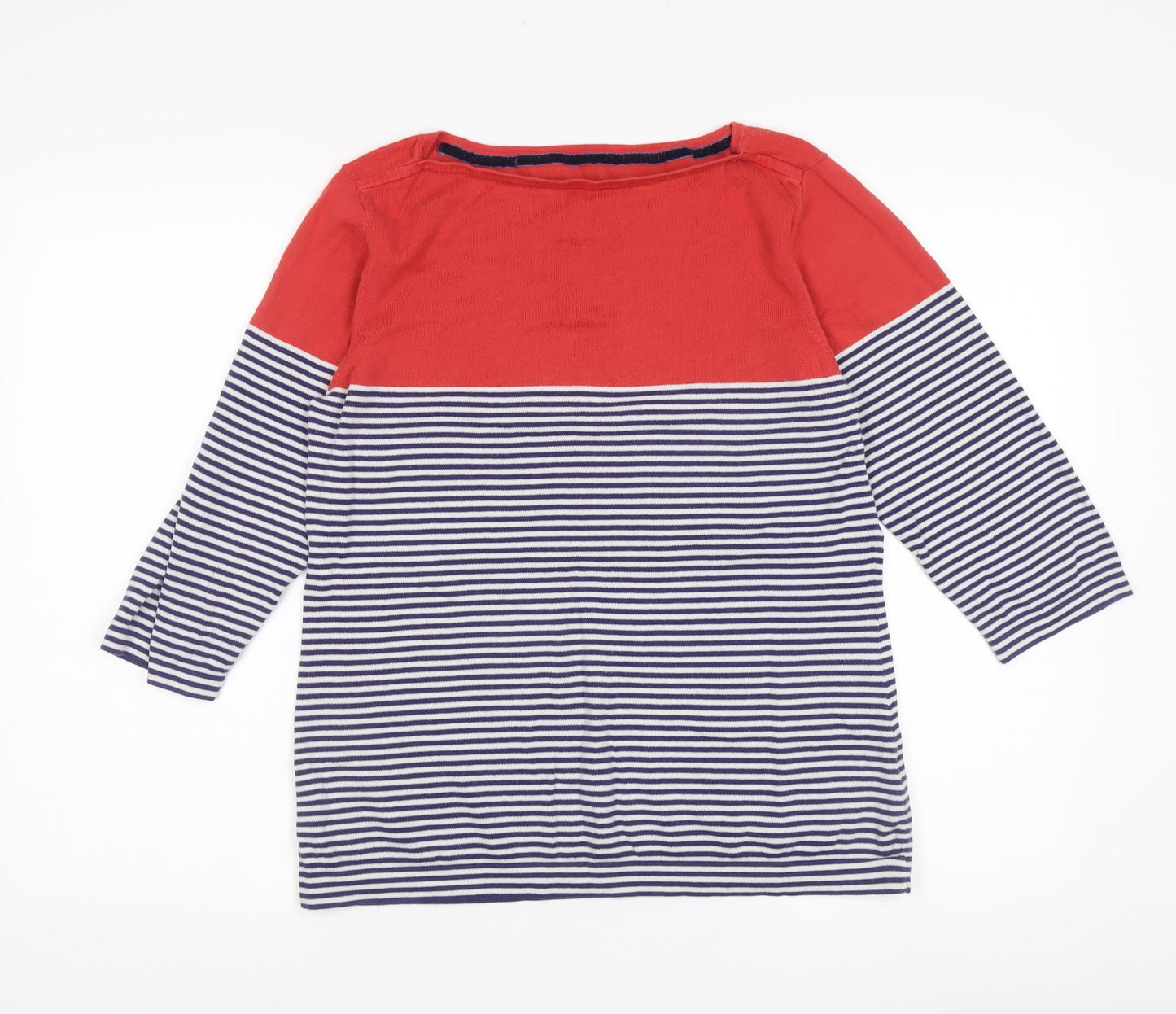 Joules Women's Red Navy Striped Pullover Jumper 16