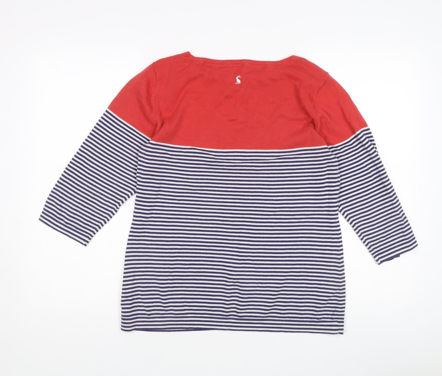 Joules Women's Red Navy Striped Pullover Jumper 16