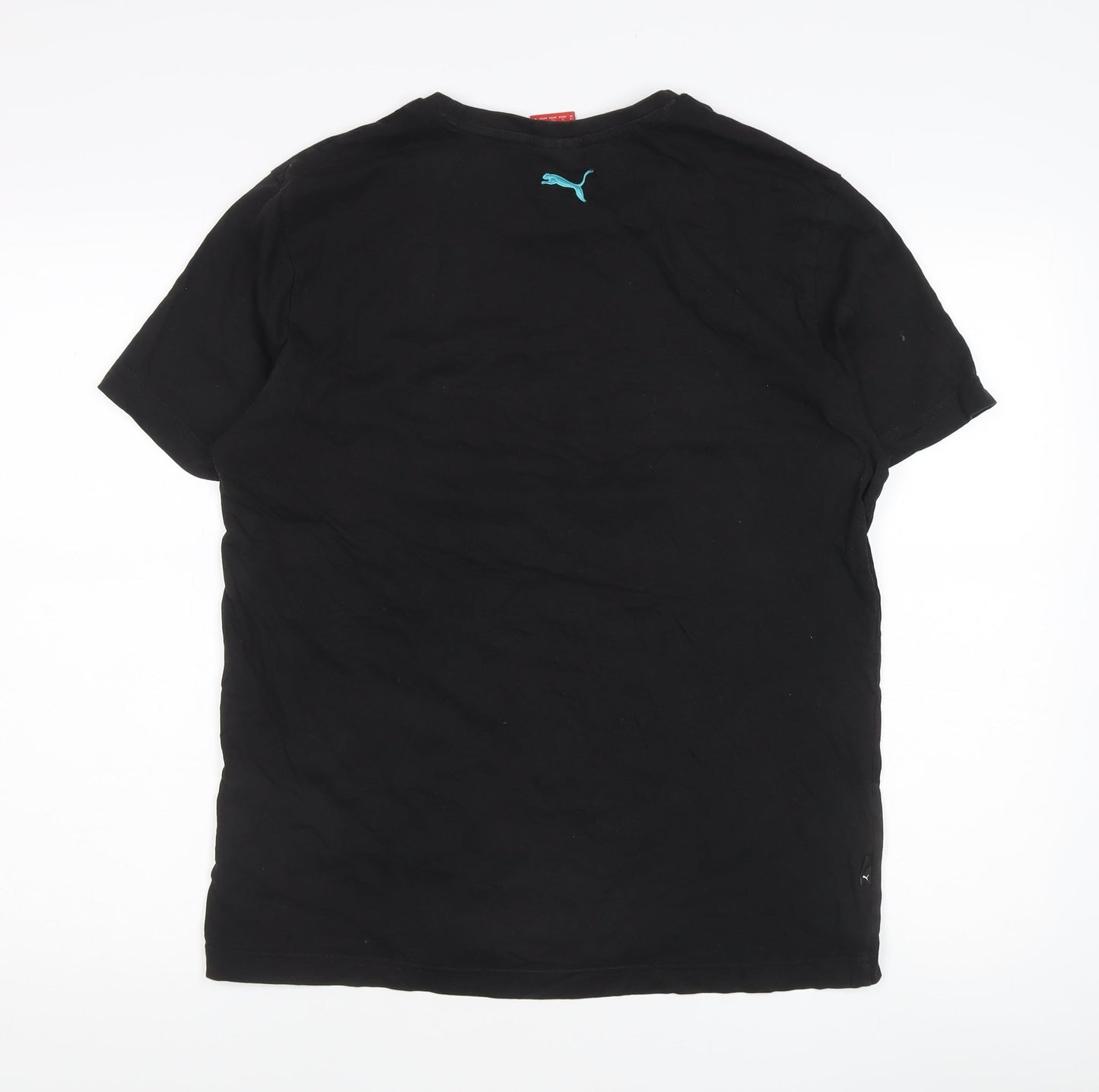 Puma Men's Black Graphic T-Shirt M Short Sleeve