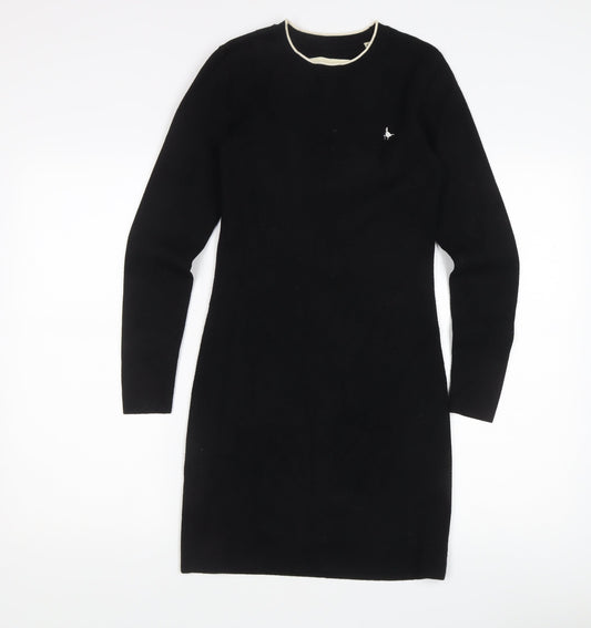 Jack Wills Women's Black Long Sleeve Dress, Size 8