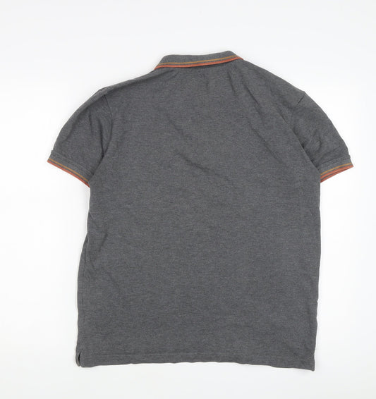 Firetrap Men's Grey Polo Shirt, Size M, Casual Wear