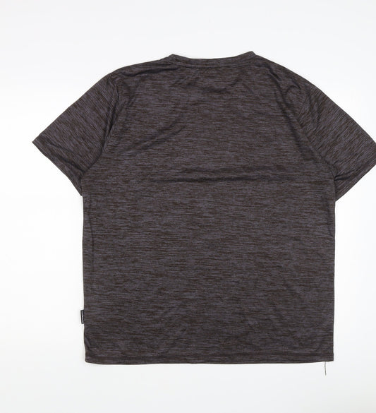 Trespass Men's Grey L T-Shirt Gym Training Moisture Wicking