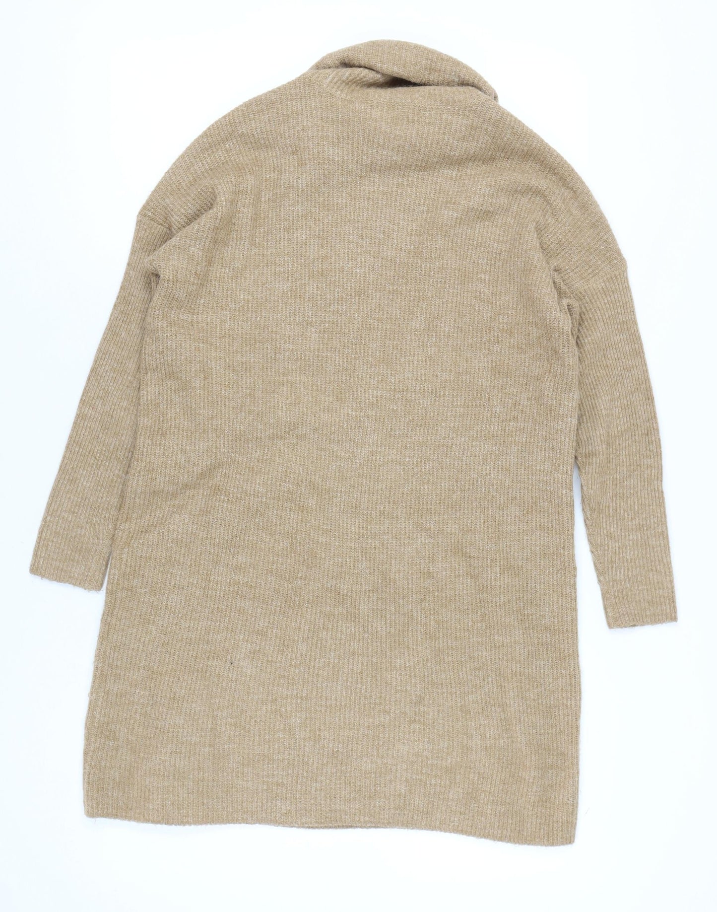 ONLY Women's Beige Cowl Neck Knit Dress M