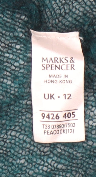 Marks and Spencer Women Green Wrap Jumper Size 12