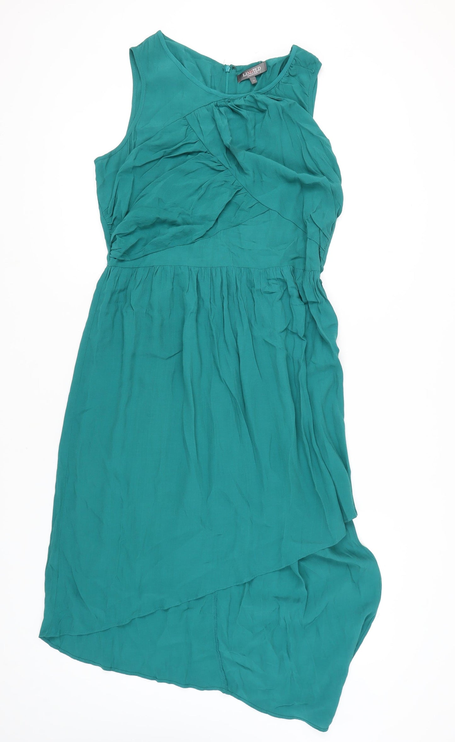 Marks and Spencer Green Asymmetric Dress, Size 14