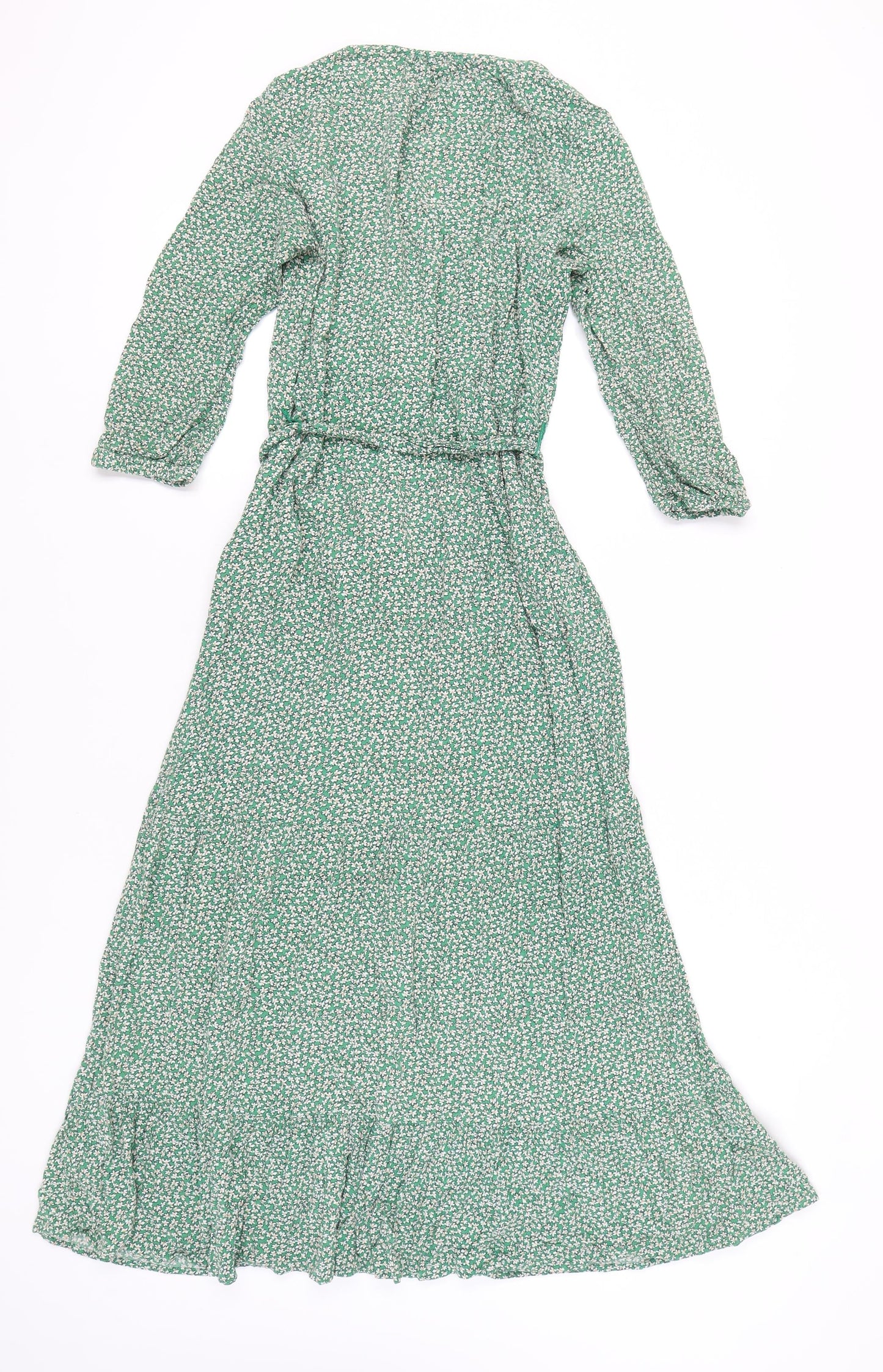 Fat Face Womens Green Floral Midi Shirt Dress 10