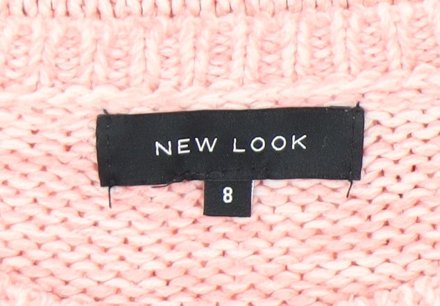 New Look Women's Pink Pullover Jumper, Size 8