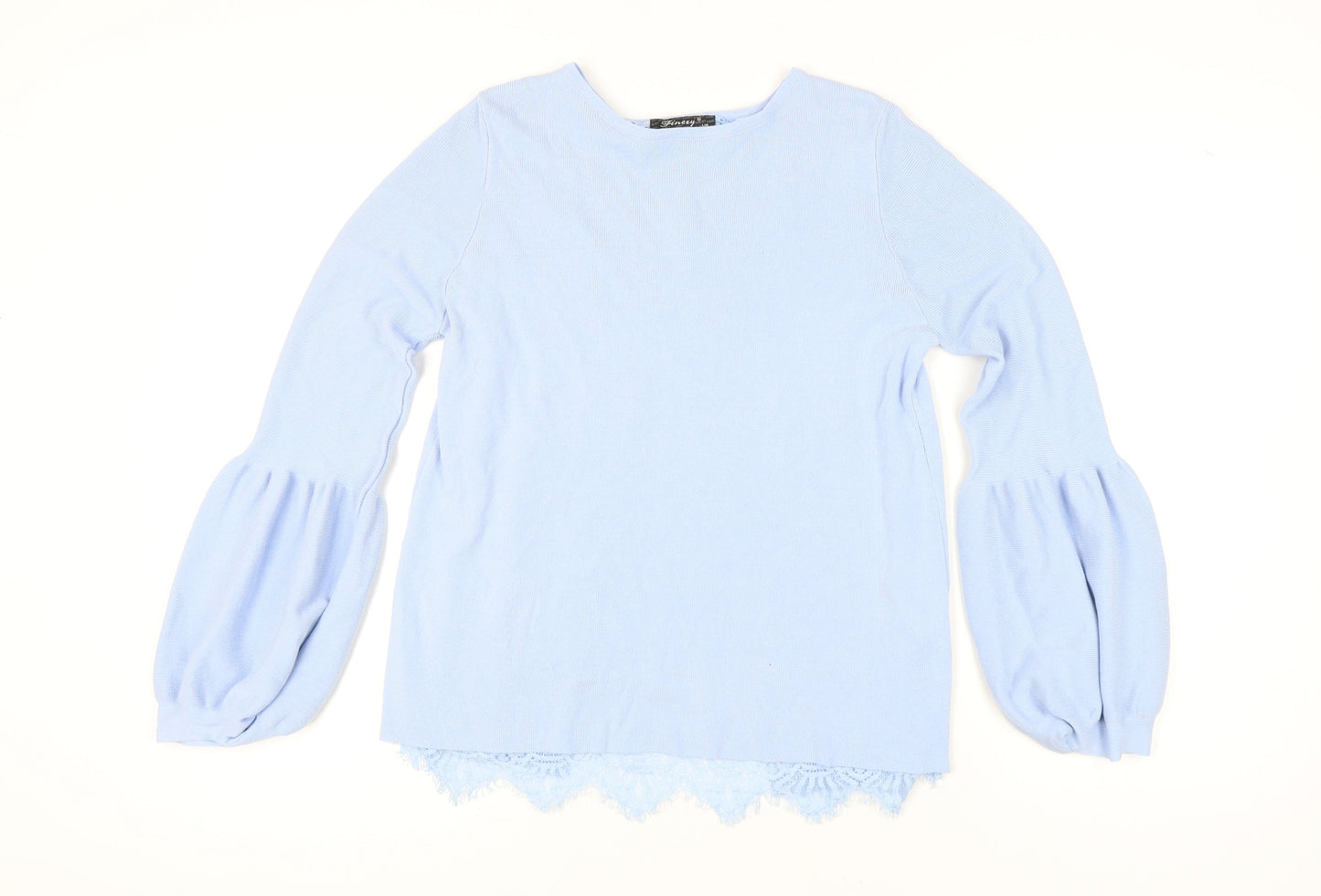 Finery Women's Blue Pullover Jumper L