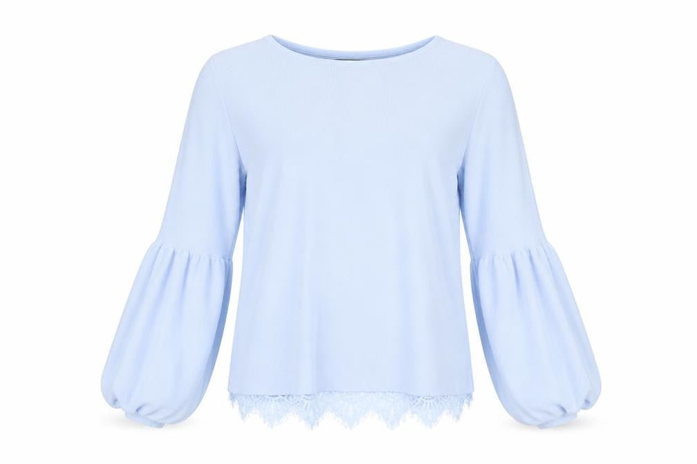 Finery Women's Blue Pullover Jumper L