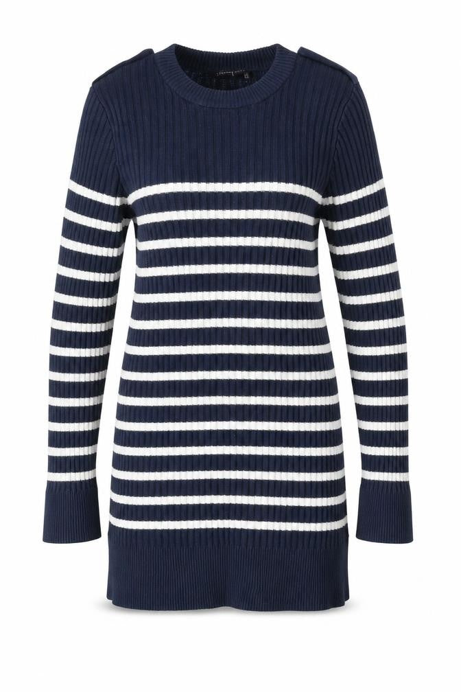 Marks and Spencer Women's Blue Striped Jumper Size 12