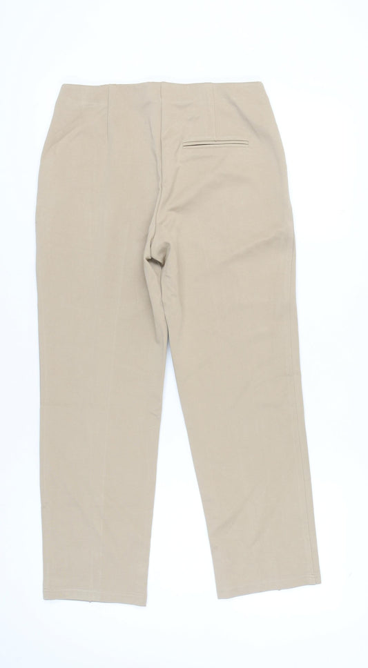 Marks and Spencer Beige Women's Regular Trousers - Size 12