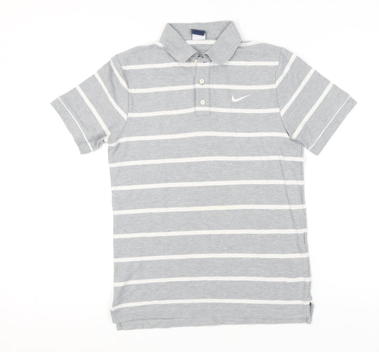 Nike Men’s Striped Grey Polo Shirt M