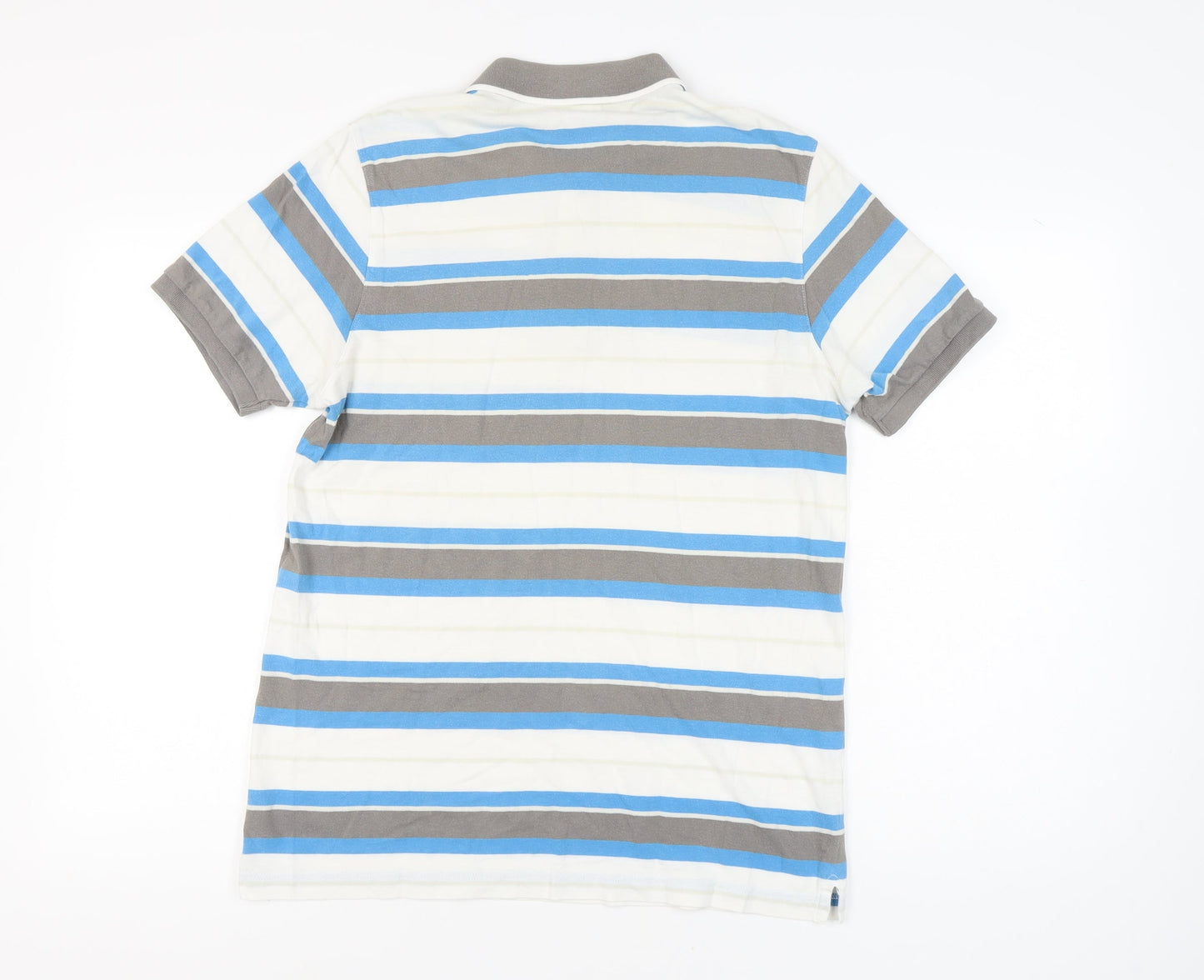Adidas Men's Multicoloured Striped Polo Shirt M