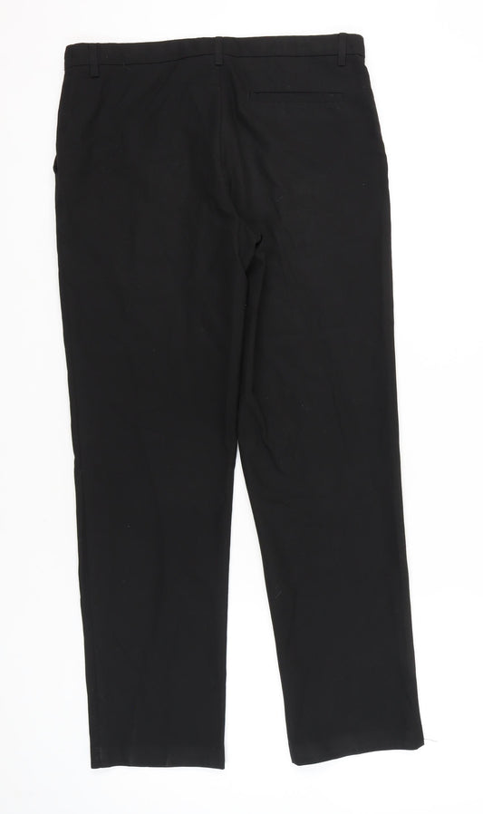 Marks and Spencer Boys Black Dress Pants 12 Years Regular Fit