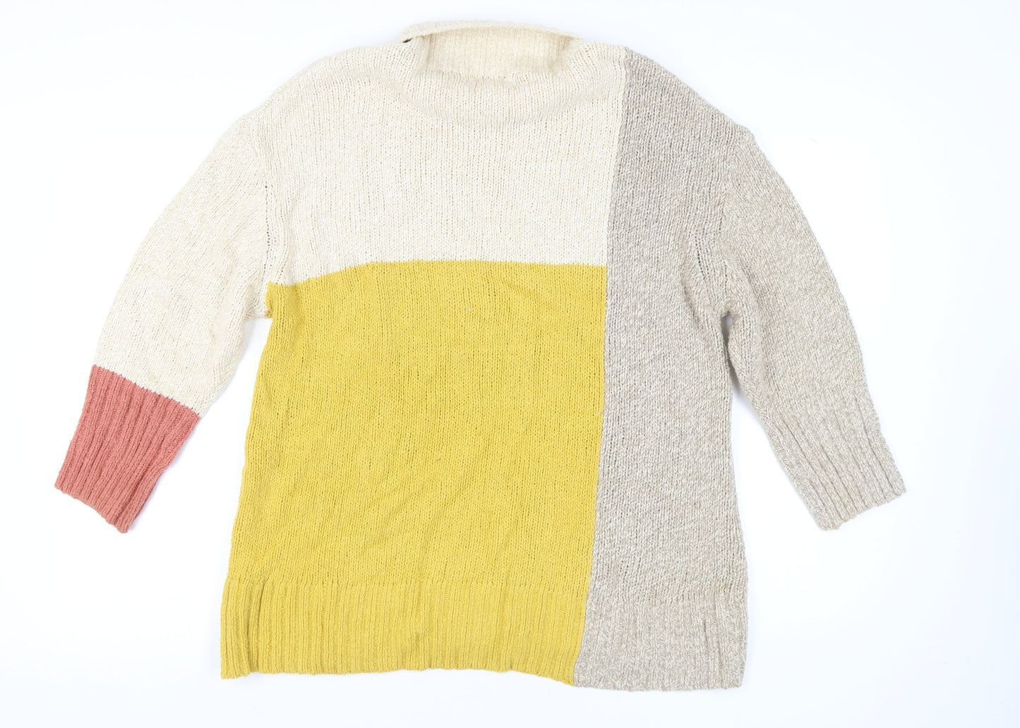 Marks and Spencer Women's Multicoloured High Neck Jumper M