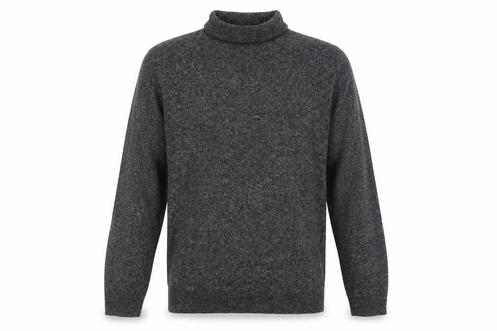 Front view of Next Men's Grey Roll Neck jumper, size S