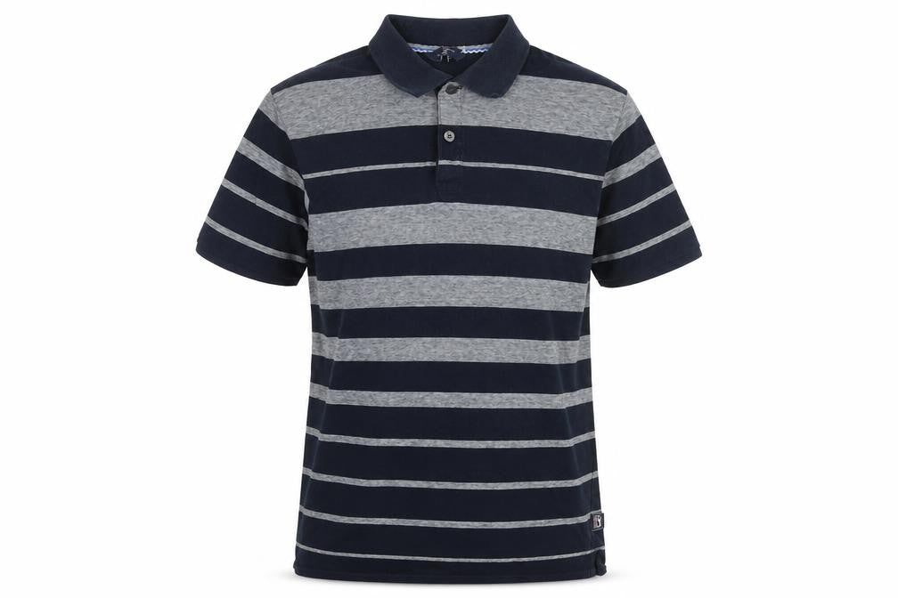 Marks and Spencer Men's Blue Striped Polo S
