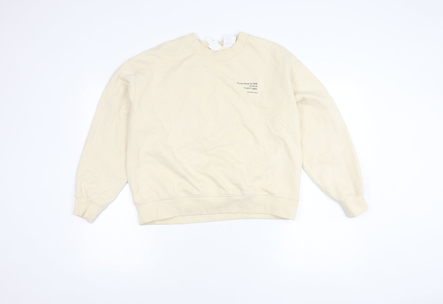 H&M Women's Beige XS Pullover Sweatshirt